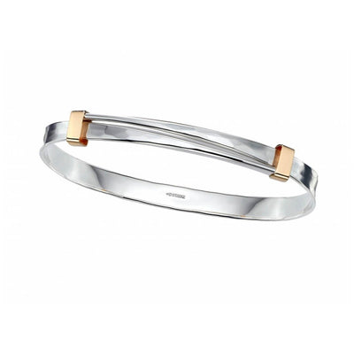 Silver & Gold Continental Spring Bracelet - Continental Diamond