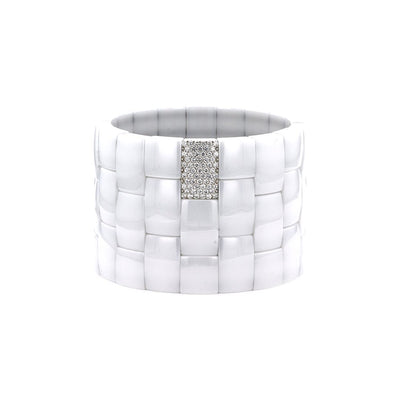 1.05 ctw Diamond Ceramic Stretch Bracelet - Continental Diamond