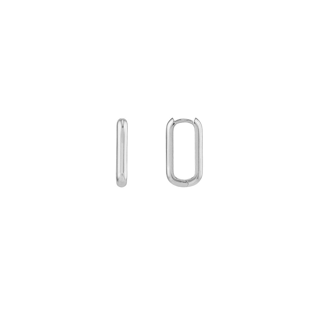 10X20MM Oblong Hoop Earrings