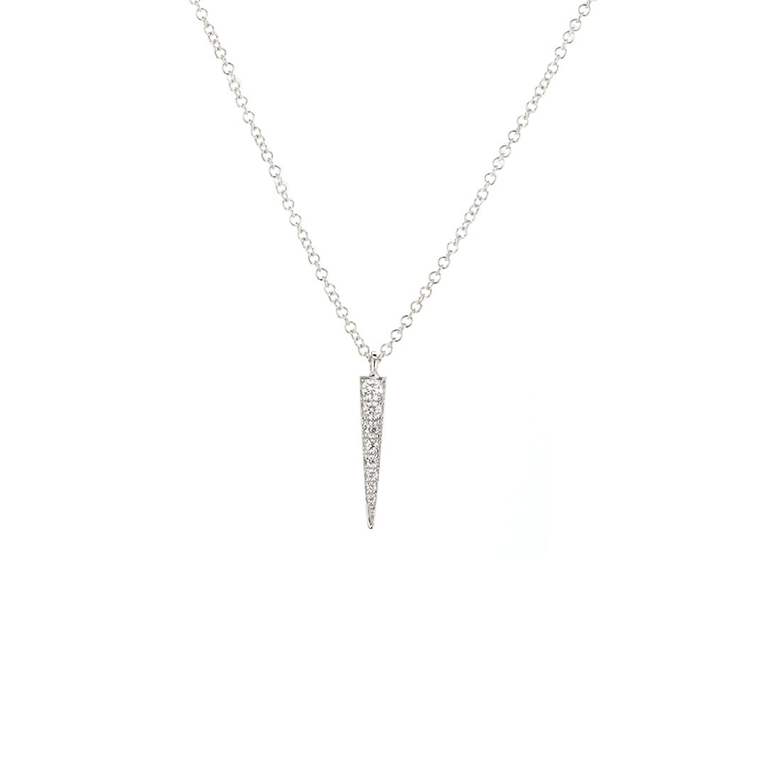 0.09 ctw Diamond Triangle Necklace