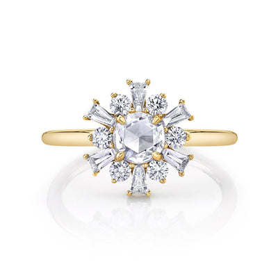 0.52 ctw Diamond Halo Engagement Rings - Continental Diamond