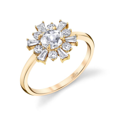 0.52 ctw Diamond Halo Engagement Rings - Continental Diamond