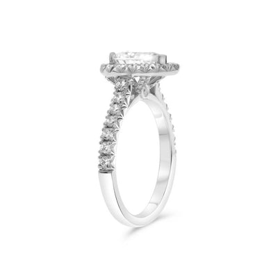 0.53 ctw Diamond Halo Engagement Ring - Continental Diamond