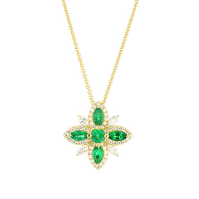 Emerald & Diamond Necklace - Continental Diamond