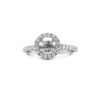0.55 ctw Diamond Halo Engagement Ring - Continental Diamond