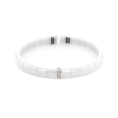 0.07 ctw Diamond Ceramic Stretch Bracelet - Continental Diamond
