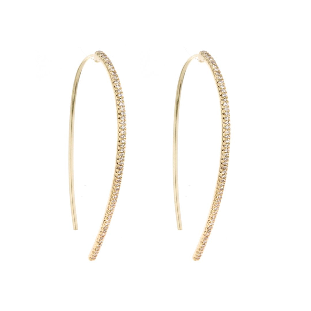 0.34 ctw Diamond Wire Earrings - Continental Diamond