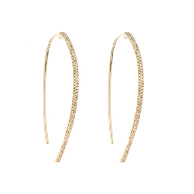 0.34 ctw Diamond Wire Earrings - Continental Diamond