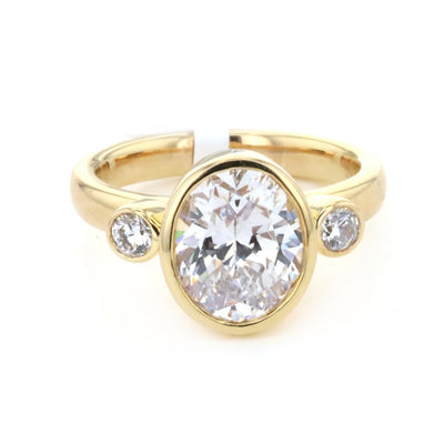 0.20 ctw Diamond Bezel Engagement Ring - Continental Diamond