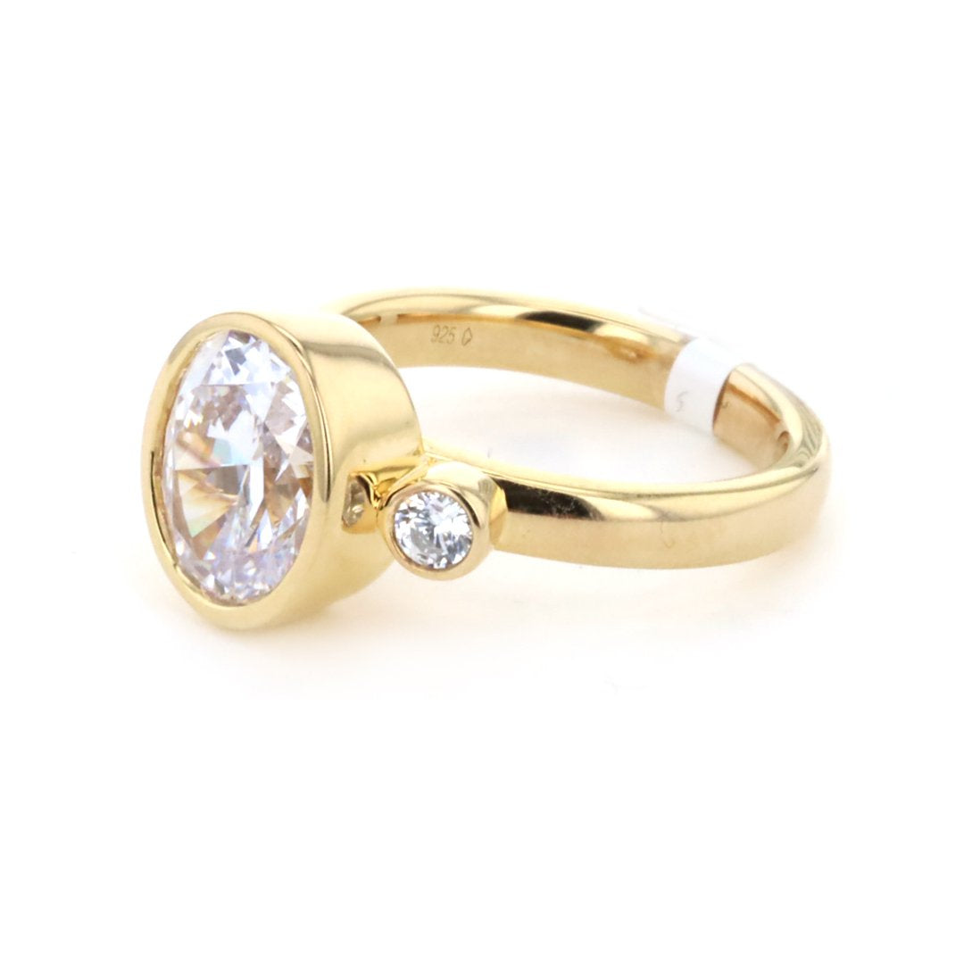 0.20 ctw Diamond Bezel Engagement Ring - Continental Diamond