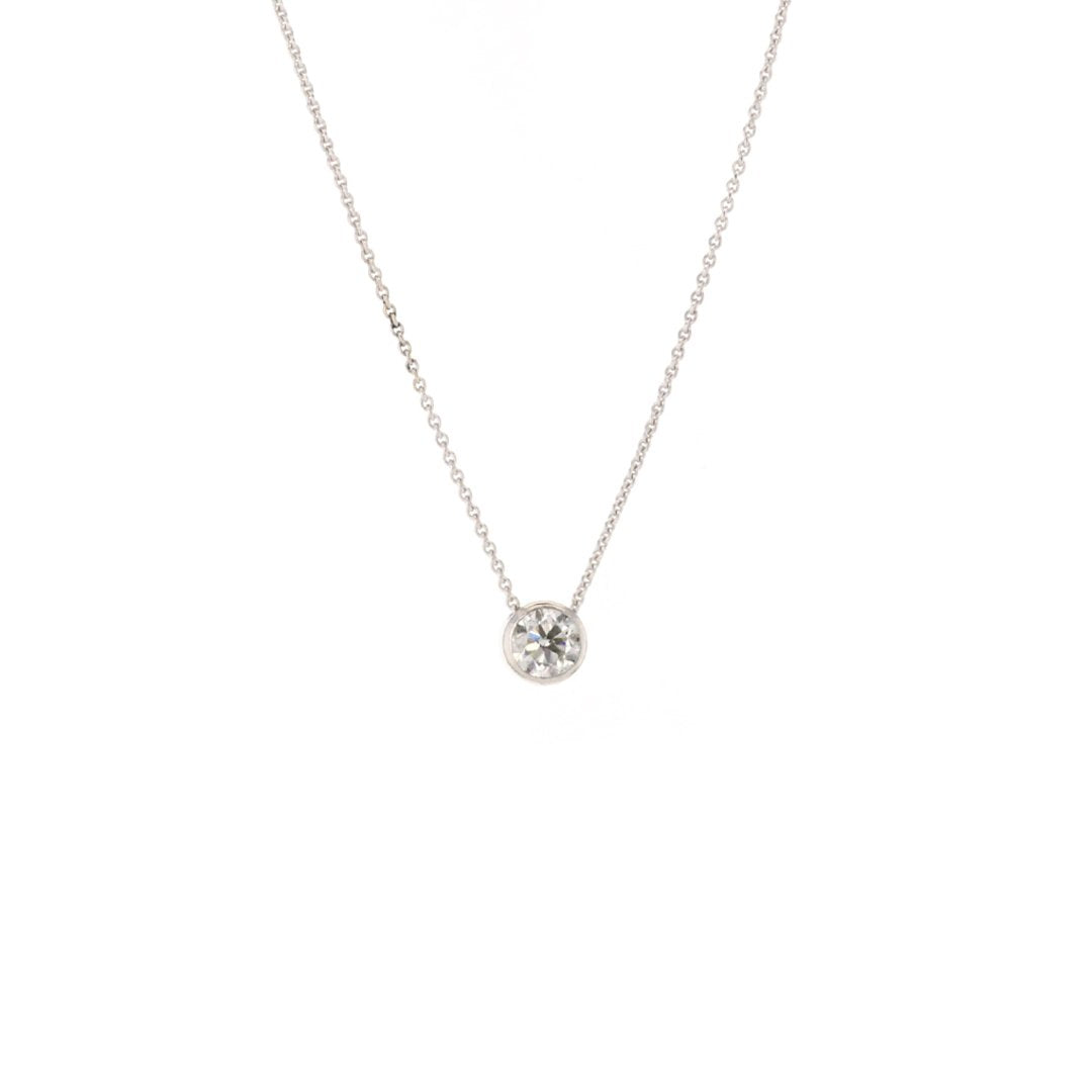 0.35 ct Diamond Bezel Solitaire Necklace