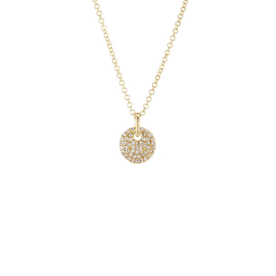 0.11 ctw Diamond Disc Pendant Necklace - Continental Diamond