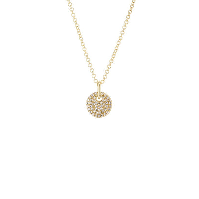 0.11 ctw Diamond Disc Pendant Necklace - Continental Diamond