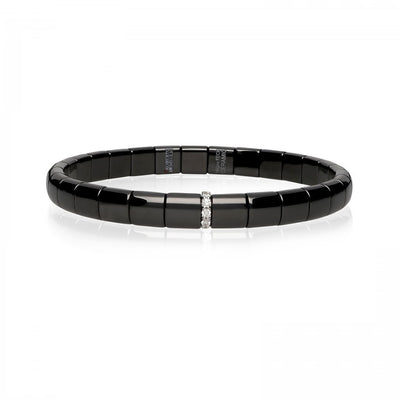 0.07 ctw Diamond Ceramic Stretch Bracelet - Continental Diamond