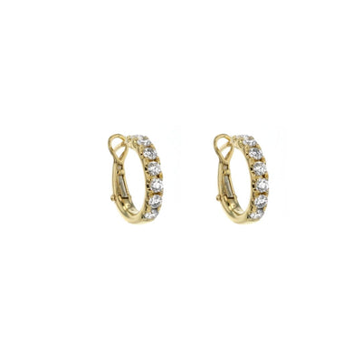 1.15 ctw Diamond 12MM Hoop Earrings - Continental Diamond
