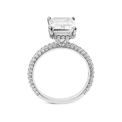 0.73 ctw Diamond Hidden Halo Engagement Ring - Continental Diamond