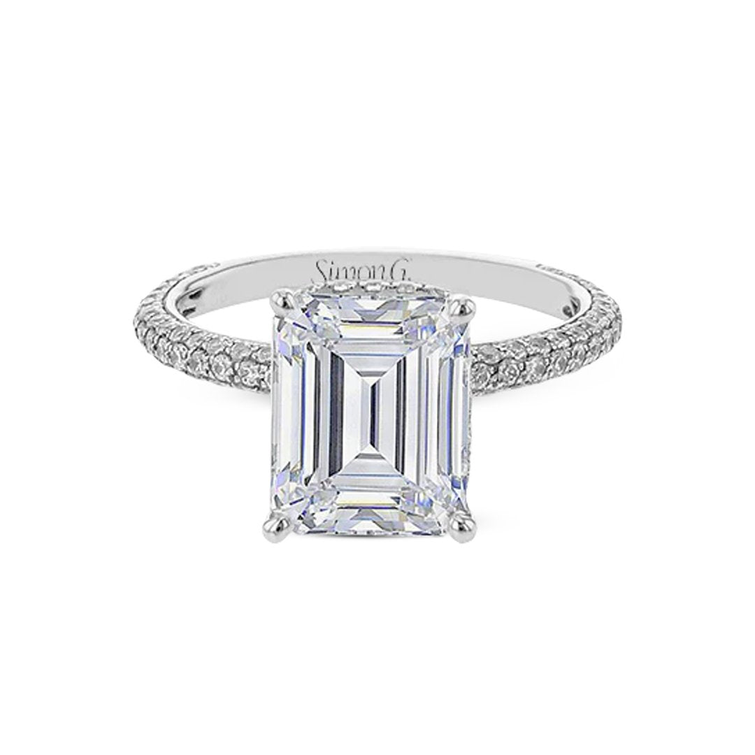 0.73 ctw Diamond Hidden Halo Engagement Ring - Continental Diamond