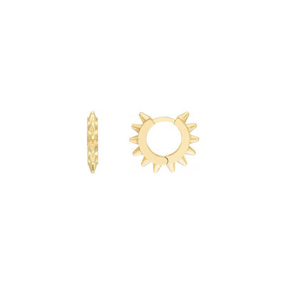 Spike Huggie Earrings - Continental Diamond