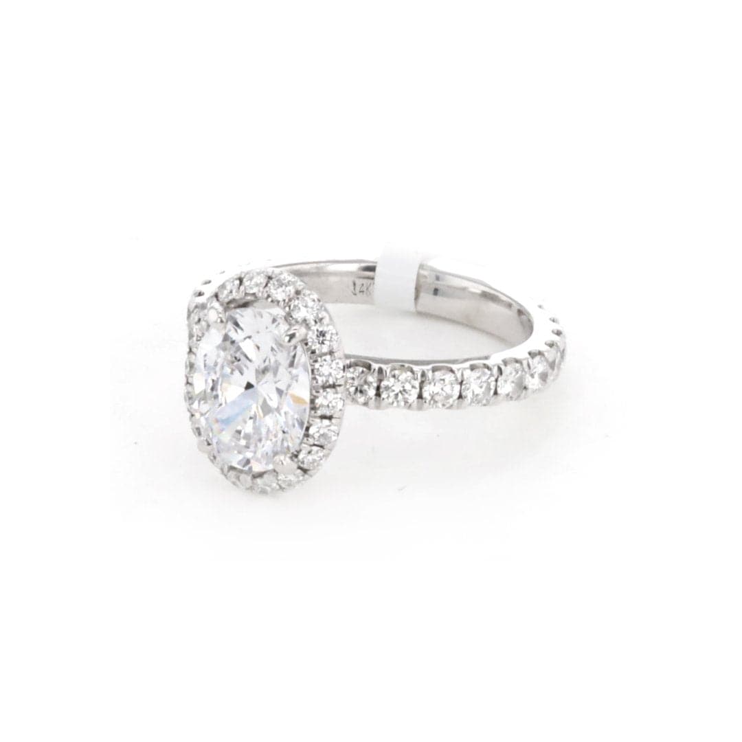 1.17 ctw Diamond Halo Engagement Ring - Continental Diamond