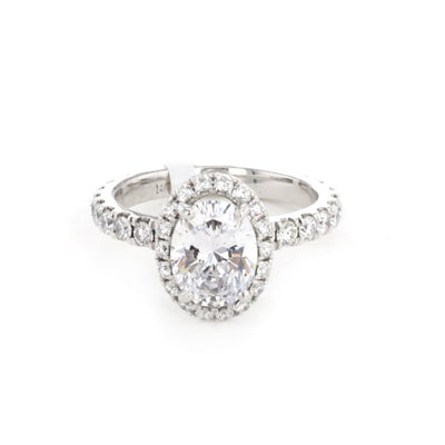 1.17 ctw Diamond Halo Engagement Ring - Continental Diamond