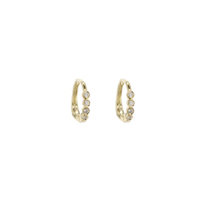 0.10 ctw Diamond Huggie Earrings - Continental Diamond