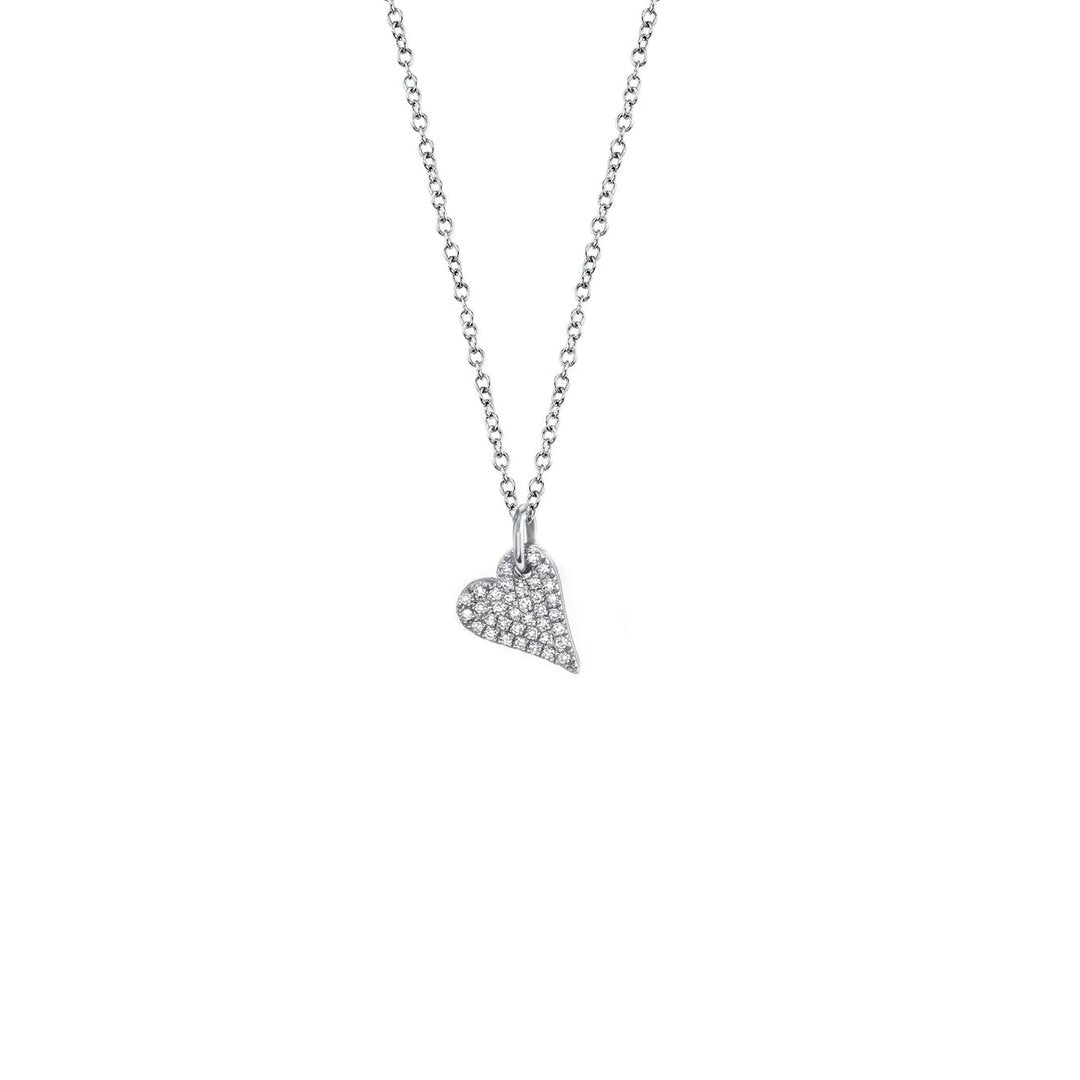 0.09 ctw Diamond Heart Necklace - Continental Diamond