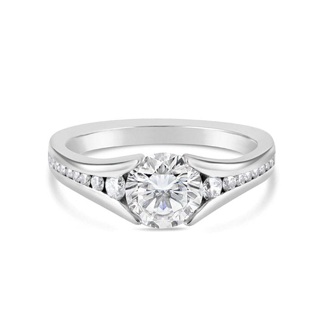 0.24 ctw Diamond Bezel Engagement Ring