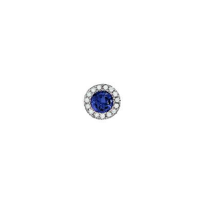 Blue Sapphire & Diamond Pendant - Continental Diamond