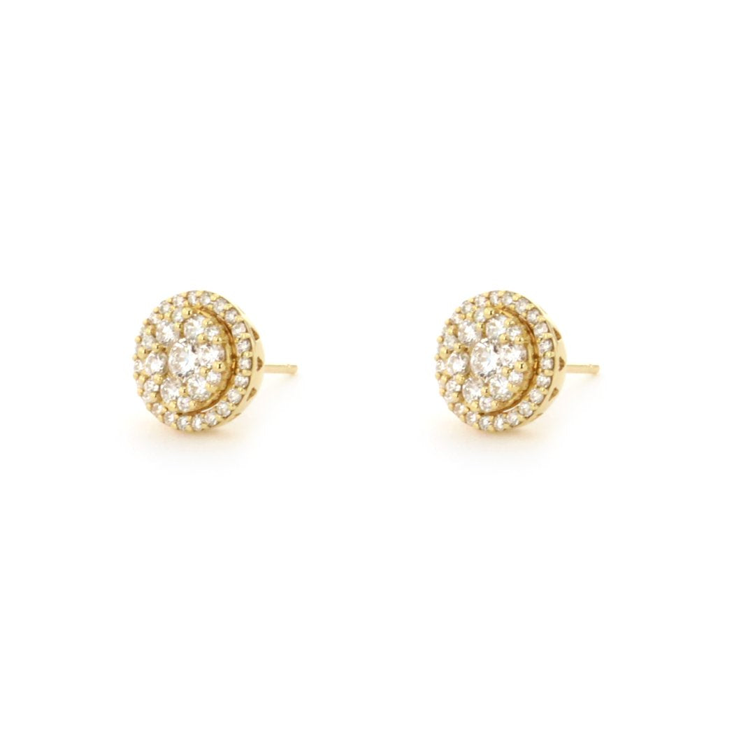 0.77 ctw Diamond Cluster Earrings
