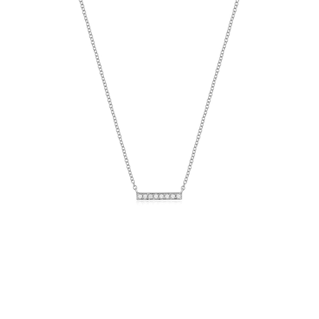 0.06 ctw Diamond Bar Necklace
