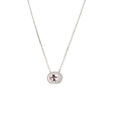 Morganite & Diamond Necklace - Continental Diamond
