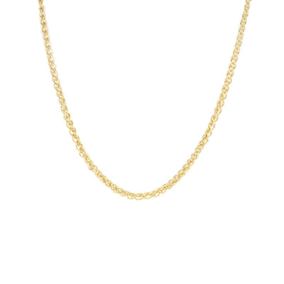 24" 2.4MM Spiga Chain Necklace - Continental Diamond