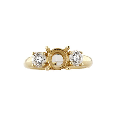0.95 ctw Diamond Three-Stone Engagement Ring - Continental Diamond
