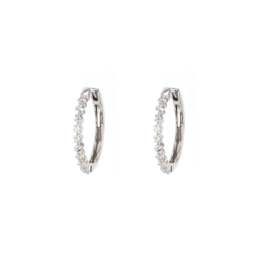 0.49 ctw Diamond Hoop Earrings