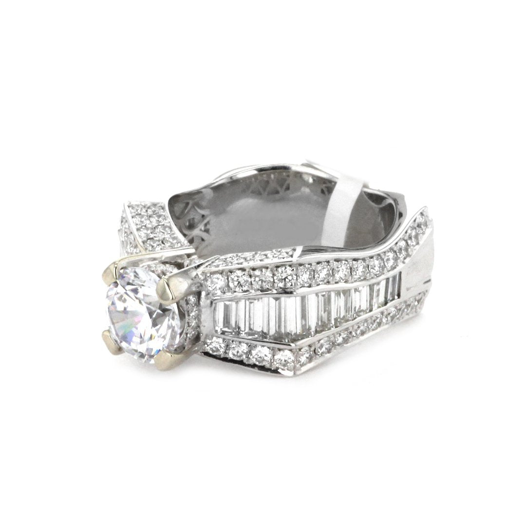 1.33 ctw Diamond Solitaire Engagement Ring - Continental Diamond