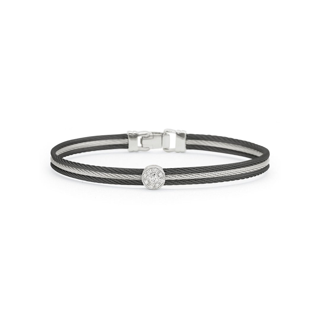 0.08ctw Diamond Cable Bangle Bracelet - Continental Diamond