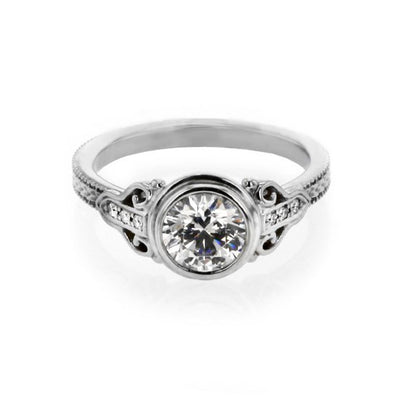 0.04 Diamond Bezel Engagement Ring - Continental Diamond