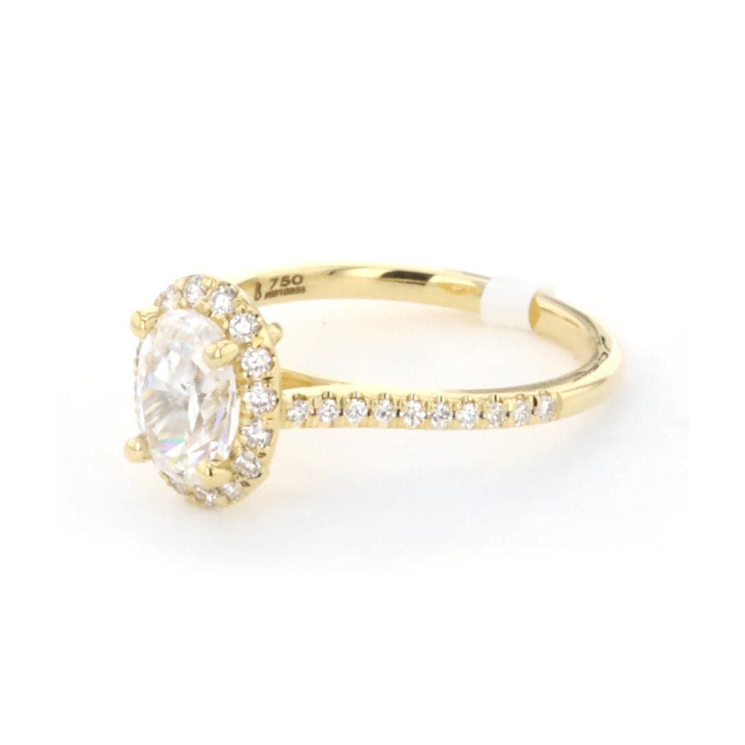 0.27 ctw Diamond Halo Engagement Ring - Continental Diamond