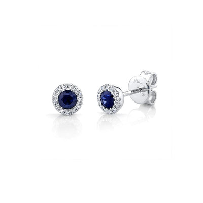 Sapphire & Diamond Fashion Stud Earrings - Continental Diamond
