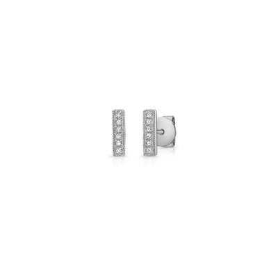 0.04 ctw Diamond Mini Bar Earrings - Continental Diamond