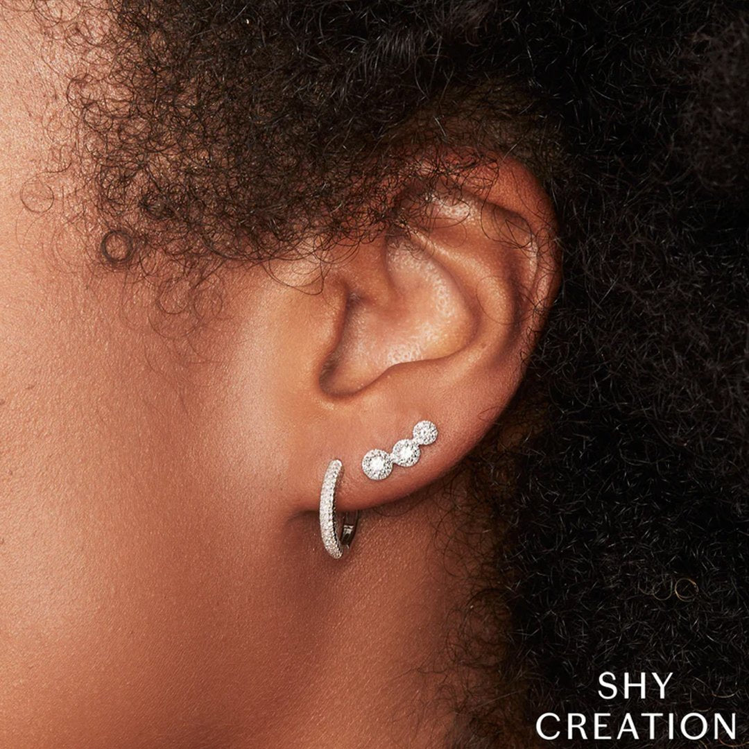 0.21 ctw Diamond Hoop Earrings