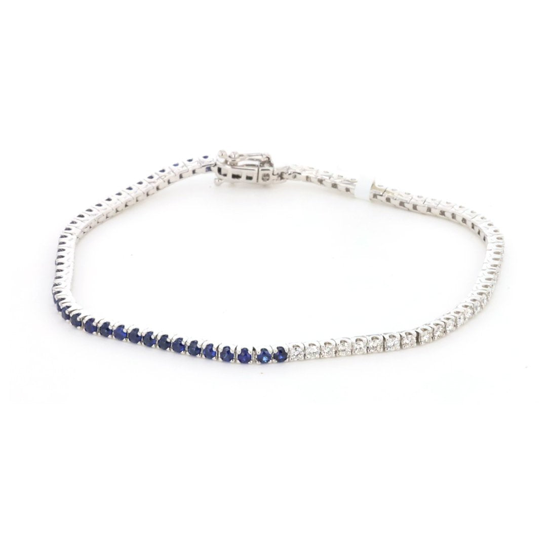 Blue Sapphire & Diamond Bracelet - Continental Diamond