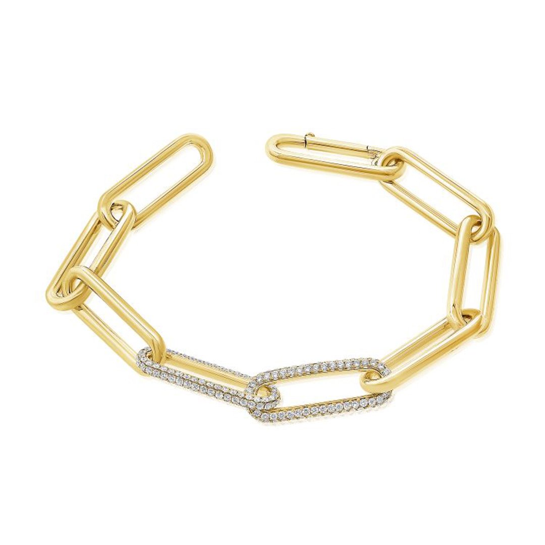 2.61 ctw Diamond Paper Clip Bracelet