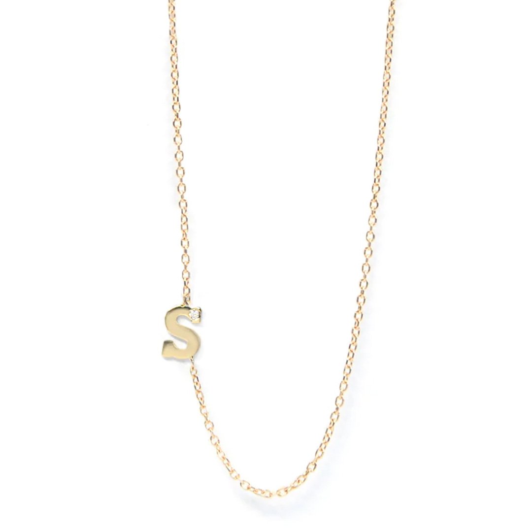 0.01 ctw Diamond S Necklace - Continental Diamond