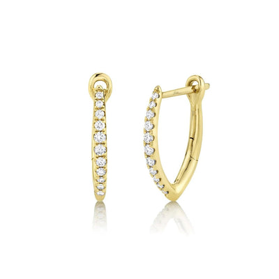 0.15 ctw Diamond Huggie Earrings - Continental Diamond