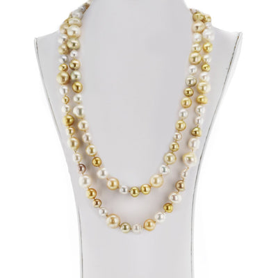 10.5-16MM Pearl Necklace - Continental Diamond