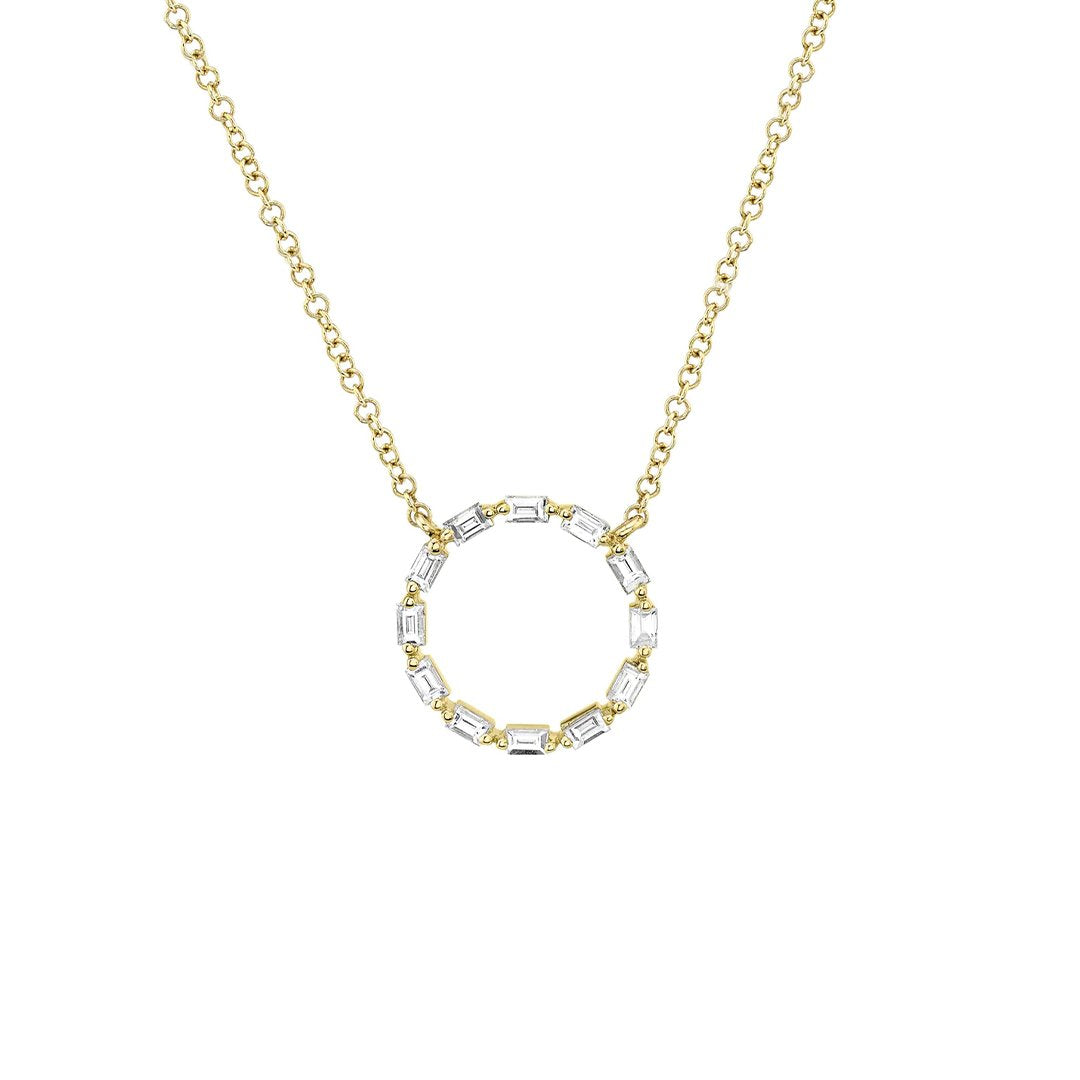 0.26 ctw Diamond Open Circle Necklace - Continental Diamond