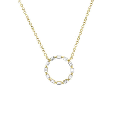 0.26 ctw Diamond Open Circle Necklace - Continental Diamond