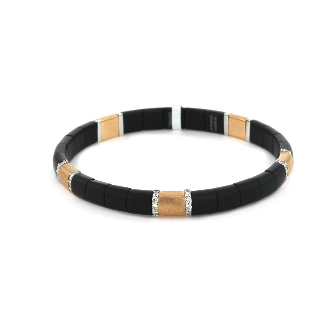 0.72 ctw Diamond Ceramic Stretch Bracelet - Continental Diamond