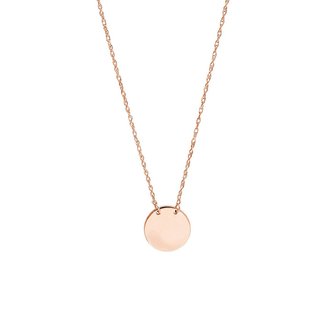Mini Round Disc Necklace - Continental Diamond